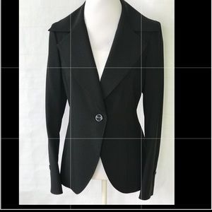 Dana Bachman Black Fitted Blazer Sz 8
